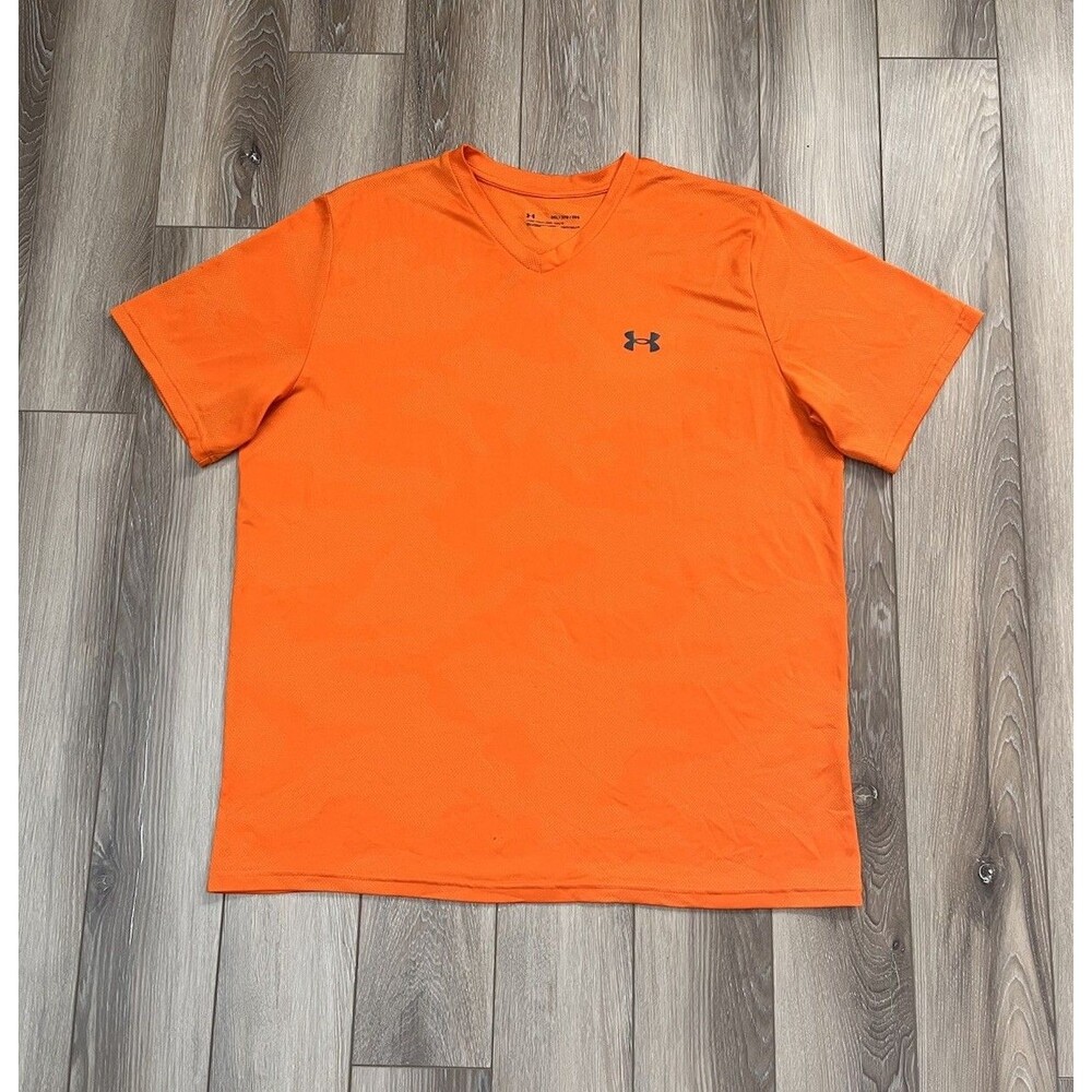 Under Armour Loose Fit Camo Performance Short Sleeve Shirt | Orange | Men Sz XXL